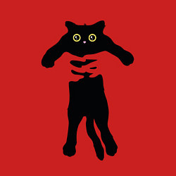 Свитшот хлопковый мужской Котенок в руках, цвет: красный — фото 2