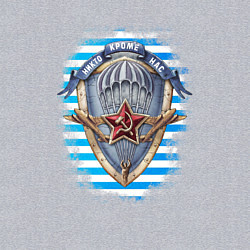 Свитшот хлопковый мужской Тельняшка ВДВ - Никто кроме Нас, цвет: меланж — фото 2