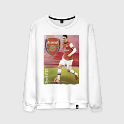 Свитшот хлопковый мужской Arsenal, Mesut Ozil, цвет: белый