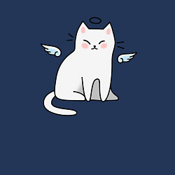 Свитшот хлопковый мужской КОТИК АНГЕЛ CAT ANGEL, цвет: тёмно-синий — фото 2