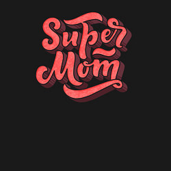 Свитшот хлопковый мужской Super MoM!, цвет: черный — фото 2