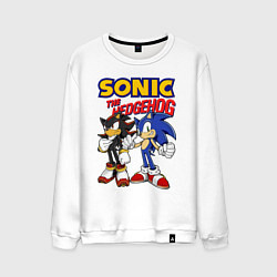 Свитшот хлопковый мужской ЕЖ СОНИК SONIC THE HEDGEHOG, цвет: белый