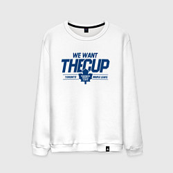 Свитшот хлопковый мужской Toronto Maple Leafs We want the cup Торонто Мейпл, цвет: белый