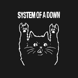 Свитшот хлопковый мужской System of a Down Рок кот, цвет: черный — фото 2