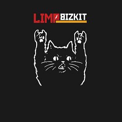 Свитшот хлопковый мужской Limp Bizkit рок кот, цвет: черный — фото 2