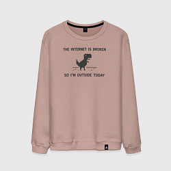 Мужской свитшот Интернет сломан Итак, я сегодня на улице
