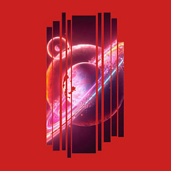 Свитшот хлопковый мужской Моя Вселенная Космическое настроение, цвет: красный — фото 2