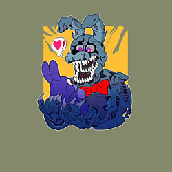 Свитшот хлопковый мужской Аниматроник Кролик Бонни, цвет: авокадо — фото 2