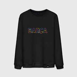 Свитшот хлопковый мужской FC Barcelona - Multicolor 2022 Barca, цвет: черный