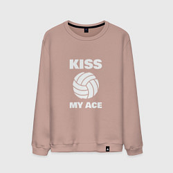 Свитшот хлопковый мужской Kiss - My Ace, цвет: пыльно-розовый