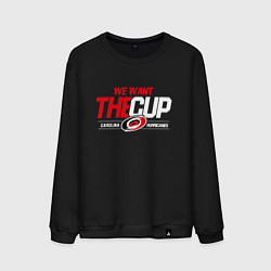 Свитшот хлопковый мужской Carolina Hurricanes we want the cup Каролина Харри, цвет: черный