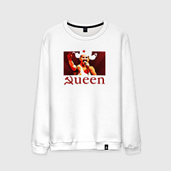 Свитшот хлопковый мужской Queen Серп и Молот, цвет: белый