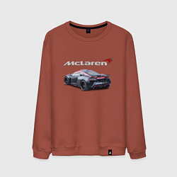 Свитшот хлопковый мужской McLaren Racing Team Motorsport, цвет: кирпичный