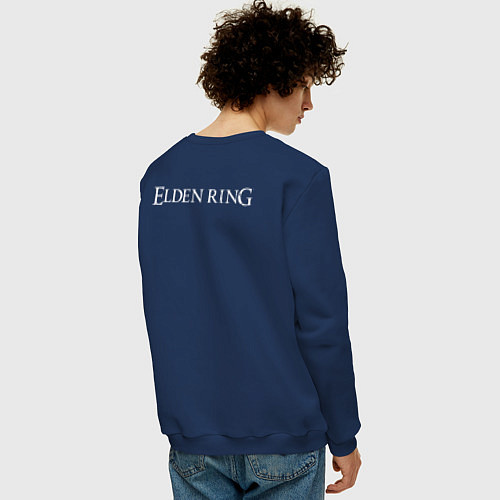Мужской свитшот ELDEN RING LOGO ЭЛДЕН РИНГ / Тёмно-синий – фото 4