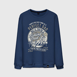 Мужской свитшот Идеальный отец - папа рыбак