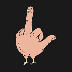 Свитшот хлопковый мужской Fuck you chicken, цвет: черный — фото 2