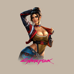 Свитшот хлопковый мужской Sexy Panam Cyberpunk2077 18, цвет: миндальный — фото 2