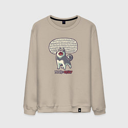 Свитшот хлопковый мужской Mood: Husky, цвет: миндальный