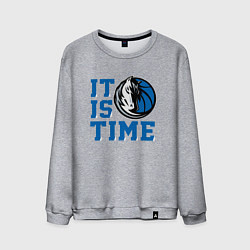 Свитшот хлопковый мужской It Is Dallas Mavericks Time Даллас Мэверикс, цвет: меланж