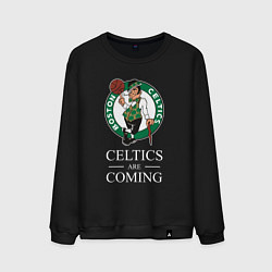 Свитшот хлопковый мужской Boston Celtics are coming Бостон Селтикс, цвет: черный