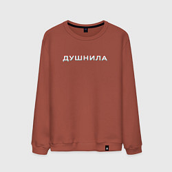 Свитшот хлопковый мужской ДУШНИЛА ГЛИТЧ, цвет: кирпичный