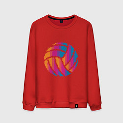 Свитшот хлопковый мужской Ball Volleyball, цвет: красный