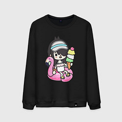 Свитшот хлопковый мужской Toca Boca девочка геймер, цвет: черный