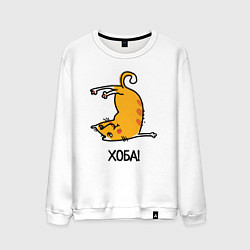 Мужской свитшот Хоба! Прикольный кот