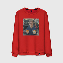 Мужской свитшот Уиллем дефо и апельсины