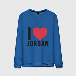 Свитшот хлопковый мужской I Love Jordan, цвет: синий