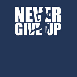 Свитшот хлопковый мужской NEVER GIVE UP НИКОГДА НЕ СДАВАЙСЯ СПОРТ, цвет: тёмно-синий — фото 2