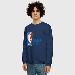 Свитшот хлопковый мужской NBA Game Time, цвет: тёмно-синий — фото 2