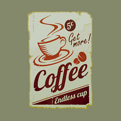 Свитшот хлопковый мужской Coffee Cup Retro, цвет: авокадо — фото 2