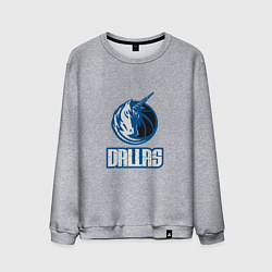Свитшот хлопковый мужской Dallas - Mavericks, цвет: меланж