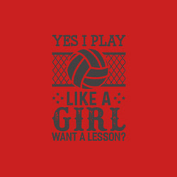 Свитшот хлопковый мужской Play - Like A Girl, цвет: красный — фото 2