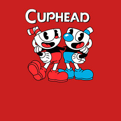 Свитшот хлопковый мужской Cuphead Чашечки, цвет: красный — фото 2