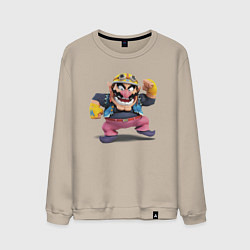 Свитшот хлопковый мужской Wario Super Mario, цвет: миндальный