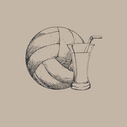 Свитшот хлопковый мужской Volleyball Juice, цвет: миндальный — фото 2