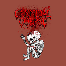 Свитшот хлопковый мужской Cannibal Corpse skeleton, цвет: кирпичный — фото 2
