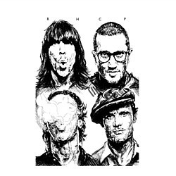 Свитшот хлопковый мужской RHCP faces, цвет: белый — фото 2