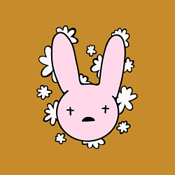 Свитшот хлопковый мужской Bad Bunny Floral Bunny, цвет: горчичный — фото 2