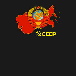 Свитшот хлопковый мужской Герб Карта СССР, цвет: черный — фото 2