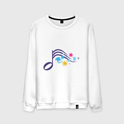 Свитшот хлопковый мужской FreeDom On-Line World без надписи, цвет: белый