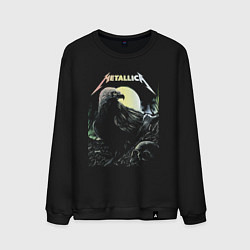 Свитшот хлопковый мужской Metallica Raven & Skull, цвет: черный