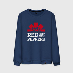 Свитшот хлопковый мужской RHCP Logo Red Hot Chili Peppers Logo, цвет: тёмно-синий