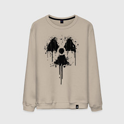 Свитшот хлопковый мужской Атомный символ, цвет: миндальный