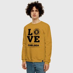 Свитшот хлопковый мужской Chelsea Love Классика, цвет: горчичный — фото 2