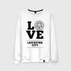 Свитшот хлопковый мужской Leicester City Love Классика, цвет: белый