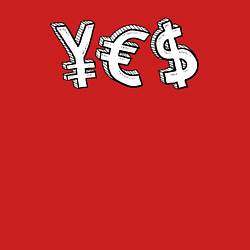 Свитшот хлопковый мужской YES юань, евро, доллар, цвет: красный — фото 2