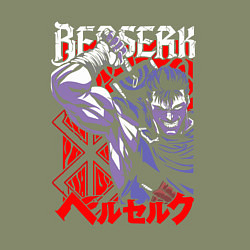Свитшот хлопковый мужской БЕРСЕРК BERSERK ГАТС, цвет: авокадо — фото 2
